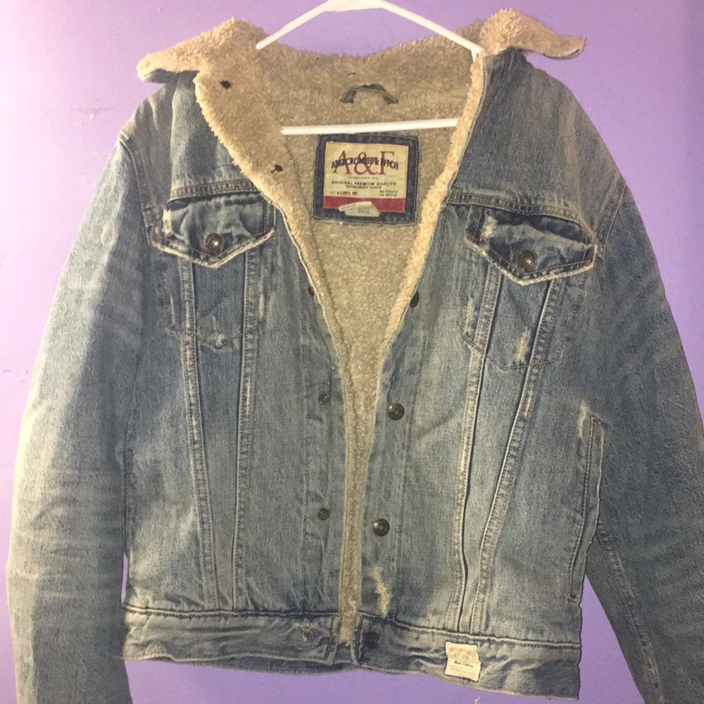 Abercrombie & Fitch Distressed Denim Jacket